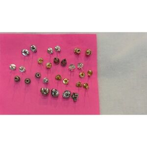 14 pairs Stud Earrings, varying design finishes